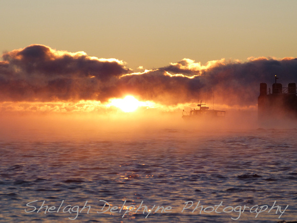 Sea Smoke at Lincolnville Beach, Maine